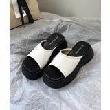ホワイト | 厚底サンダル ミュールサンダル 夏 美脚 | Miniministore