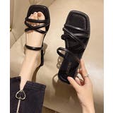 ブラック | ストラップサンダル レディース 韓国風 | Miniministore