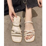 アイボリー | ストラップサンダル レディース 韓国風 | Miniministore