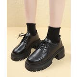スムース | ローファー レディース 厚底 編み上げ | Miniministore
