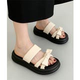 アイボリー | ミュールサンダル レディース リボン | Miniministore