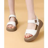 ホワイト | 厚底 ベルクロサンダル 美脚 韓国風夏靴 | Miniministore