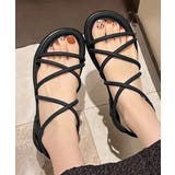 ブラック | レディース フラットサンダル コンフォートシューズ | SUNSHINE CLOSET