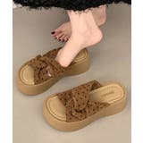 キャメル | ミュールサンダル 厚底サンダル トッド | Miniministore