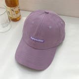 パープル | キャップ 刺しゅう 英字ロゴ 野球帽 | Miniministore