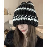 ブラック | ニット帽 レディース 防寒帽子 韓国秋冬 | Miniministore