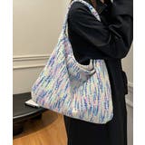 ブルー | トートバッグ レディース 英字ロゴ | Miniministore