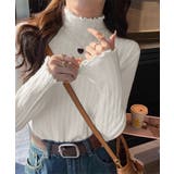 ホワイト | ニットソー 長袖 プチハイネック 韓国風 | Miniministore