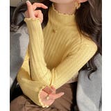 ライトイエロー | ニットソー 長袖 プチハイネック 韓国風 | Miniministore