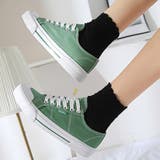 グリーン | キャンバススニーカー レディース ローカット | Miniministore