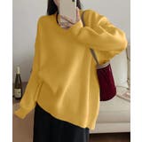 イエロー | ニットセーター カラーニット 長袖 秋冬 | Miniministore