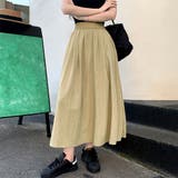 ベージュ | 薄手ロングスカート ハイウエスト 韓国夏 | Miniministore