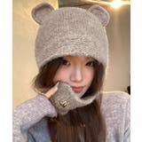 モカ | くま耳ニット帽 レディース 韓国風 | Miniministore