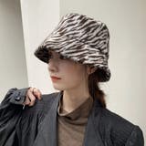 ブラウン | バケットハット レディース ゼブラ柄 | Miniministore