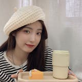 アイボリー | ベレー帽 レディース ニット帽子 3色 | Miniministore