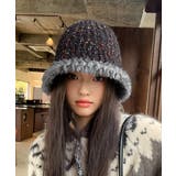 ブラック | ニット バケットハット 暖かい帽子 秋冬 | Miniministore