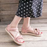 ピンク | サンダル レディース フリルサンダル | Miniministore