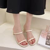 ベージュ | サンダル レディース ローヒール 夏 | Miniministore