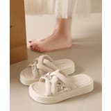 アイボリー | 厚底サンダル ラインストーン レディース | SUNSHINE CLOSET