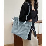 ブルー | トートバッグ 大容量 A4 肩掛けバッグ | Miniministore