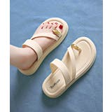 アイボリー | トングサンダル ミュールサンダル 韓国風 | Miniministore