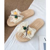 アイボリー | リボンサンダル レディース スリッパ | Miniministore