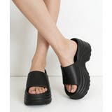 ブラック | レディースシューズ 美脚サンダル 楽ちん | SUNSHINE CLOSET