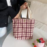 パープルチェック柄 | ミニトートバッグ レディース 11色 | Miniministore