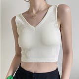 アイボリー | カップ付き タンクトップ ショート丈 | Miniministore