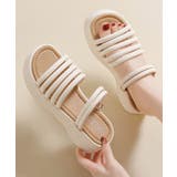 アイボリー | ストラップサンダル レディース 太ヒール | Miniministore