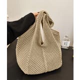 ベージュ | ニットバッグ トートバッグ レディース | Miniministore