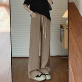 ライトブラウン | 無地ロングパンツ 厚手 脚長パンツ 秋冬 | Miniministore
