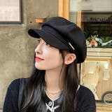 ブラック | キャスケット 帽子 レディース 韓国風 | Miniministore