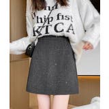 チャコールグレー | ミニスカート レディース キラキラ 秋冬 | SUNSHINE CLOSET