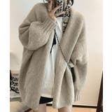 グレージュ | トッパーカーディガン ニット 秋冬羽織り | Miniministore