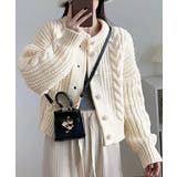 アイボリー | ニットカーディガン ショート丈 厚手秋冬 | Miniministore
