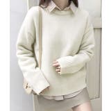アイボリー | ニットセーター リブニット 秋冬 長袖 | Miniministore