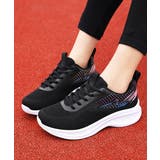 ブラック | スニーカー レースアップ 運動靴 通気性 | Miniministore