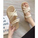 アイボリー | クロスベルトサンダル レディース 夏 | Miniministore