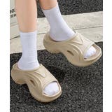 ベージュ | 厚底サンダル 美脚スリッパ 軽量 韓国風 | Miniministore