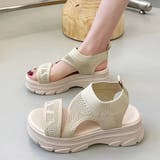 ベージュ | 厚底 ニットサンダル レディース | Miniministore