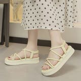 クリーム色 | 厚底サンダル ストラップサンダル 夏 | Miniministore