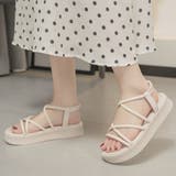 アイボリー | 厚底サンダル ストラップサンダル 夏 | Miniministore