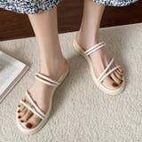 アイボリー | サンダル ストラップ 夏 レディース靴 | Miniministore