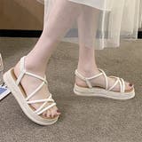 アイボリー | 厚底サンダル ストラップ 美脚 韓国 夏 | SUNSHINE CLOSET