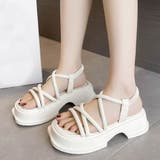 アイボリー | 厚底サンダル ストラップサンダル 美脚夏 | Miniministore