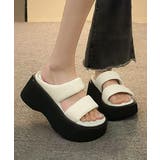 アイボリー | 厚底サンダル スリッパサンダル 美脚 夏 | Miniministore