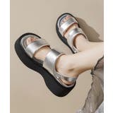 シルバー | 厚底サンダル ボリュームソール 美脚 夏 | Miniministore