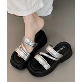 シルバー | 厚底サンダル スリッパサンダル 夏 | Miniministore