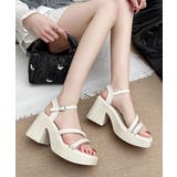 アイボリー | ストラップサンダル ミドルヒール 夏 | Miniministore